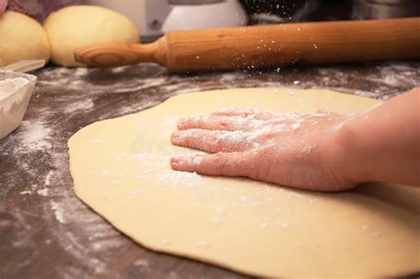 Kneading dough stock image. Image of bread, cook, kitchen - 50390113