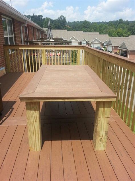 Composite table Goddard style | Patio deck designs, Backyard patio ...