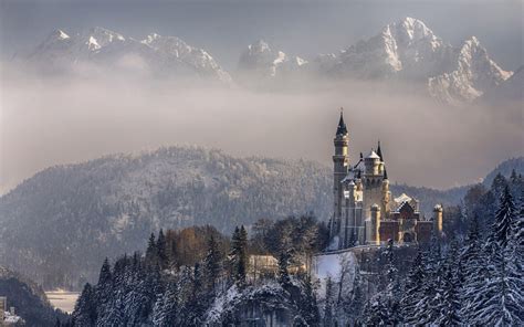 Neuschwanstein Castle in the winter HD desktop wallpaper : Widescreen ...