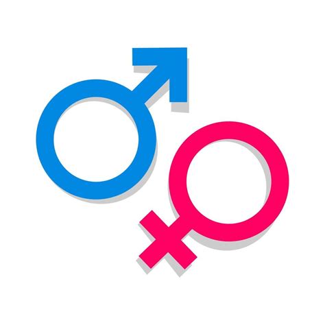 Male female icons. Gender symbol vector. Male and female symbols ...