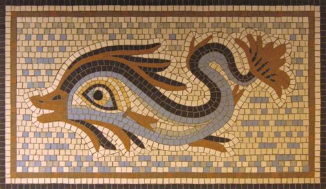 This is a mosaic of a Roman dolphin. Roman mosaics where ... by Sarah ...