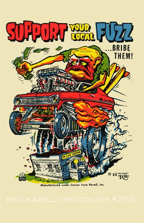 New Hot Rod Poster 11x17 Ed Roth Support your Local Fuzz Drag Race ...