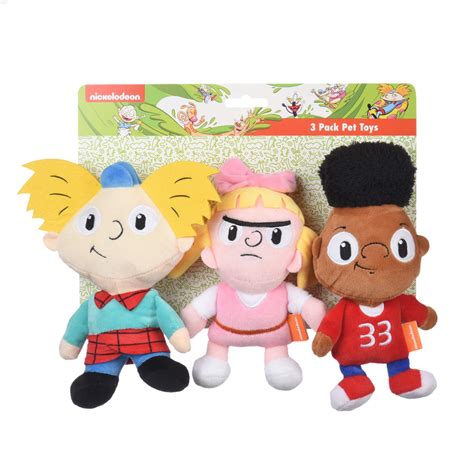 Buy Nickelodeon Hey Arnold 3 Piece Arnold, Helga, Gerald Figure Plush ...