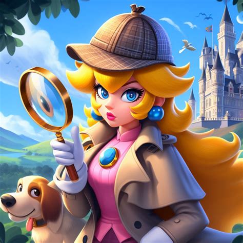 Detective Peach is on the case by ArtificialOtter on DeviantArt