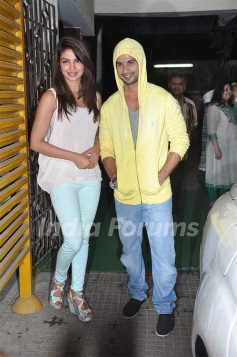 Priyanka Chopra and Shahid Kapoor at Special Screening Film Teri Meri ...