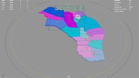 La Rioja Argentina map region geography political geographic 3D model ...