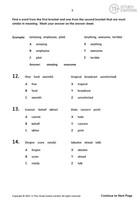 11 Plus Verbal Reasoning Practice Tests in a downloadable pdf format ...