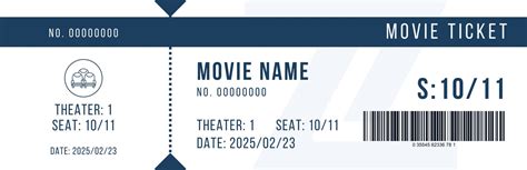 Free, Printable And Customizable Movie Ticket Templates Canva ...