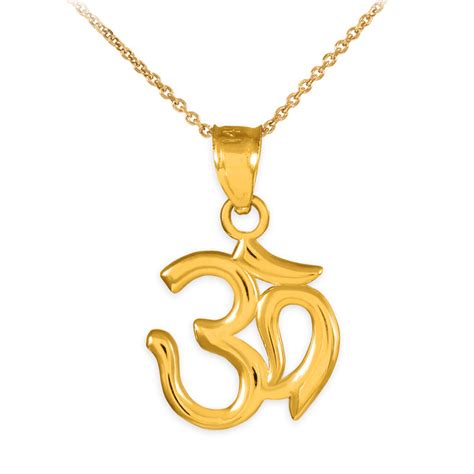 Two-Tone Gold Om Symbol Pendant Necklace | Om Pendants