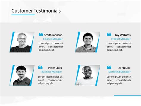 Customer Testimonial Powerpoint Template 10 | Customer testimonials ...