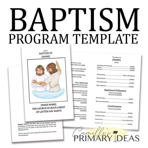 Baptism Program Template - Camille's Primary Ideas