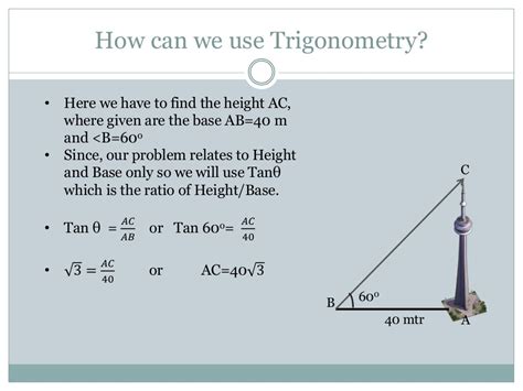 Applications of trigonometry