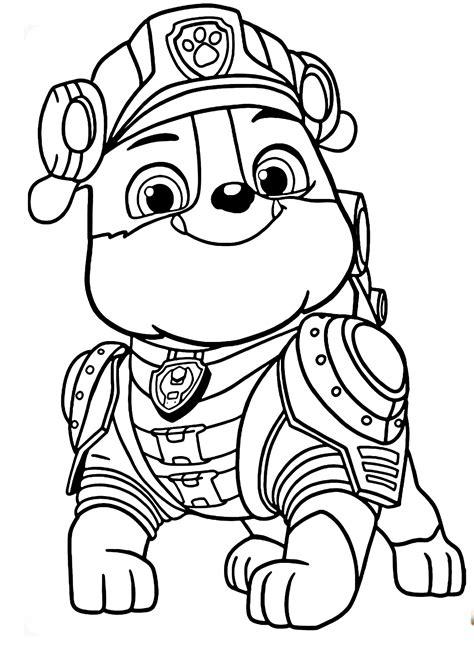 Cool Rubble Paw Patrol coloring page - Download, Print or Color Online ...