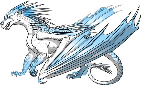 Download Snowstorm Official Artwork - Wings Of Fire Icewing Dragon PNG ...