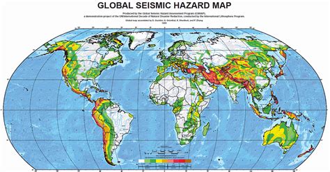 Earthquake Zones World Map - Image to u