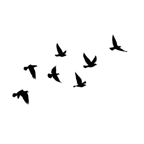 Flying birds silhouettes pattern wallpaper. Vector illustration ...