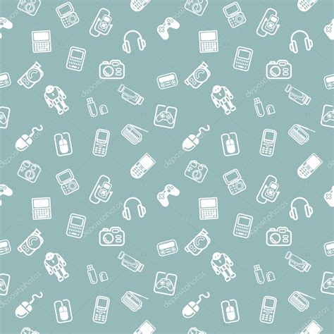 Seamless gadgets background texture — Stock Vector © Krisdog #19608925