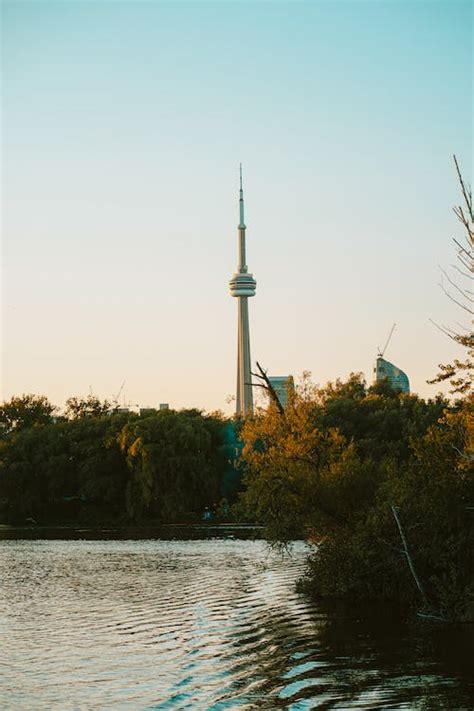 Silhouette of Toronto Skyline at Dusk · Free Stock Photo