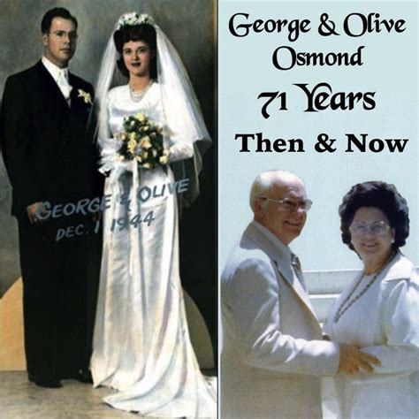 71 years ago today, George Virl Osmond (1917-2007) and Olive May Davis ...