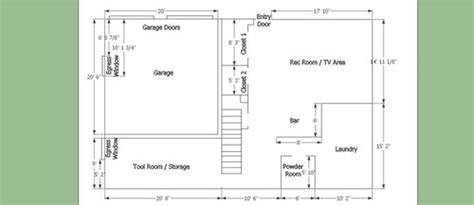 Floorplan for 2-car Garage Conversion