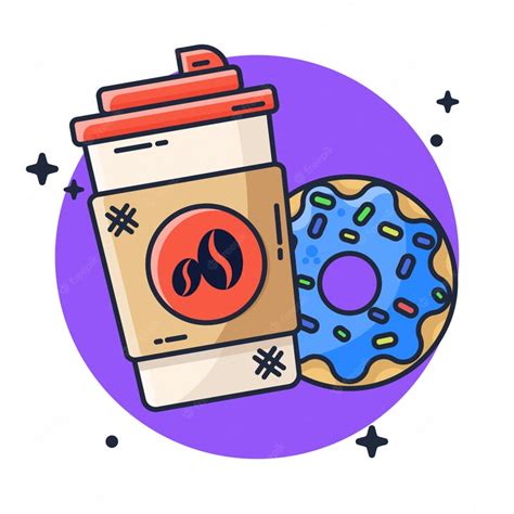 Premium Vector | Coffee and donuts illustration