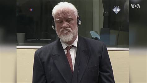 Slobodan Praljak Drinks Poison in Hague Courtroom