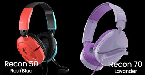 Turtle Beach Launches Recon 50 Red/Blue and Recon 70 Lavender Gaming ...