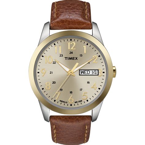 Shop Timex Men's Elevated Classics Dress Brown Leather Strap Watch ...