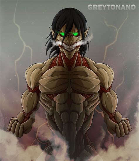 Eren Armored Titan Form by greytonano | Gambar anime, Ilustrasi digital ...