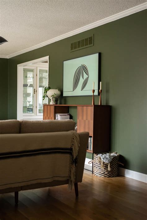 My Green Living Room with Dark Green Paint | Living room green, Living ...