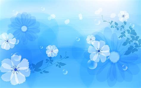 HD wallpaper: white and blue floral illustration, flowers, pattern, the ...