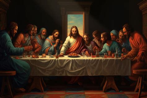 Premium Photo | The last supper painting by christian art