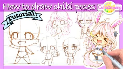 How to draw Chibi character poses with small tips/Gachalife/Easy way ...