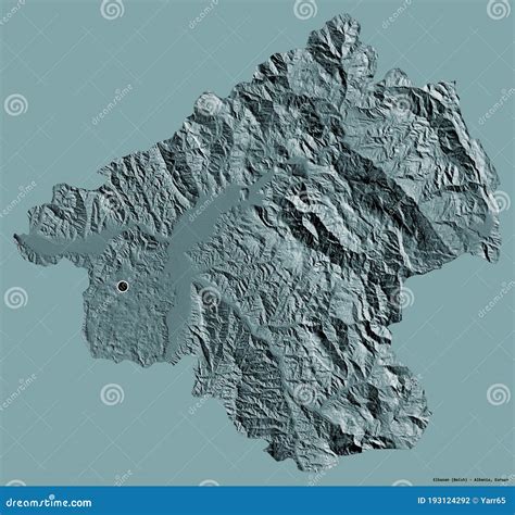 Elbasan, County of Albania, on Solid. Administrative Stock Illustration ...