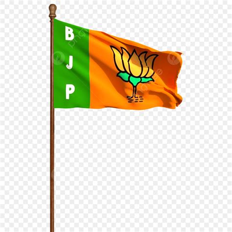 Bjp Flag PNG Transparent, Bjp Flag With Pole, Bjp Flag With Pole Png ...