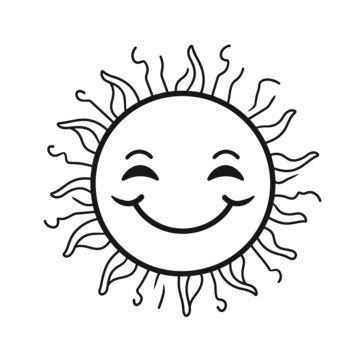 Easy Sun Outline PNG Transparent Images Free Download | Vector Files ...