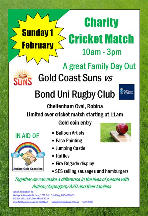 Charity Cricket match 20150201 | Autism Gold Coast