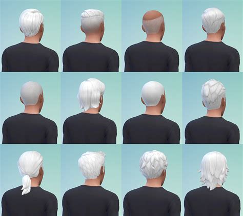 My Sims 4 Blog: True White Hair Hair Recolors by Simmiane