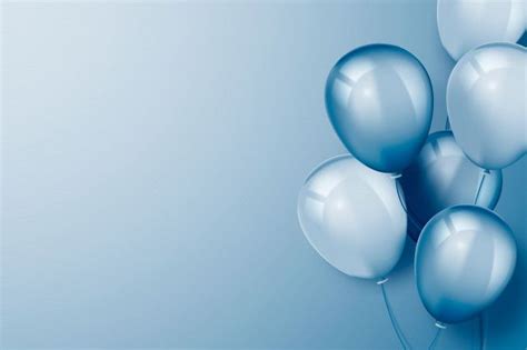 Premium Vector | Realistic blue background with balloons | Birthday ...