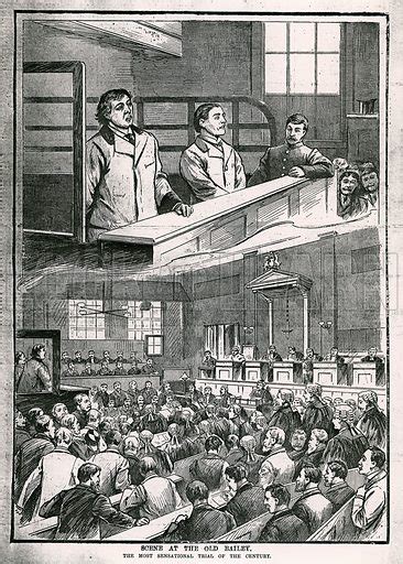 Scene at the Old Bailey: The most sensational trial of the … stock ...