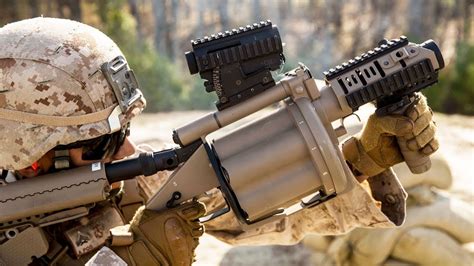 US Marines Shooting With The M32A1 Milkor MGL 40mm + M203, M79 ...