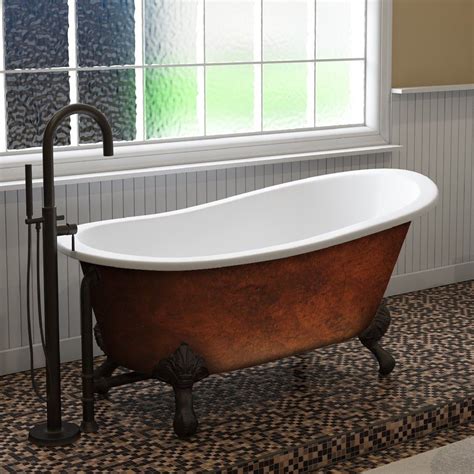 Cast Ironclawfoot Bathtub 61" X 30" Faux Copper Bronze Finish On ...