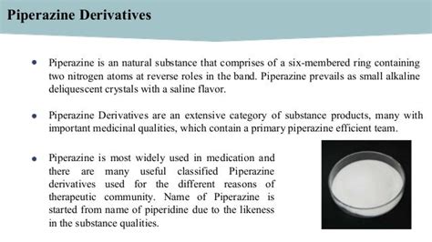 Molecular structure of piperazine derivatives