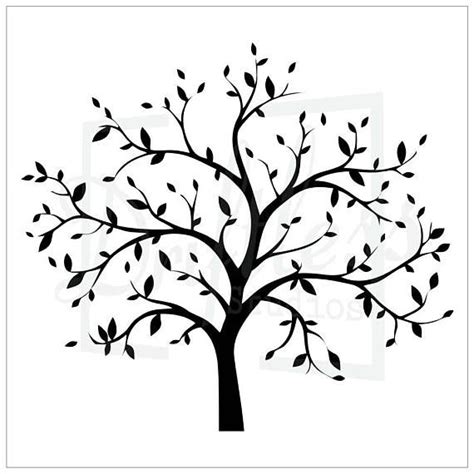 Bare Tree Stencil 2 Family Tree Stencil Tree Stencil Tree | Family tree ...