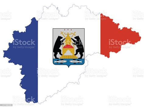 Flag Map Of Novgorod Oblast Stock Illustration - Download Image Now ...