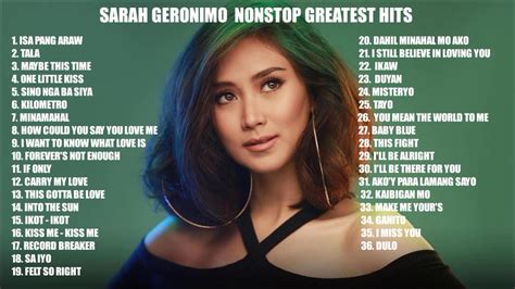 Sarah Geronimo NON STOP Greatest Hits The Best of Sarah Geronimo Full ...