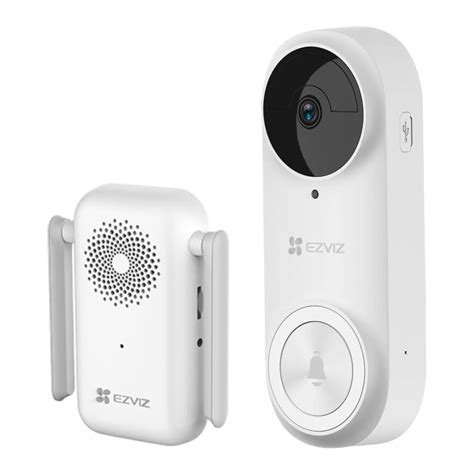 Ezviz Doorbell Camera 2K+ 5MP Battery Wireless WiFi 64GB & Chime DB2 P