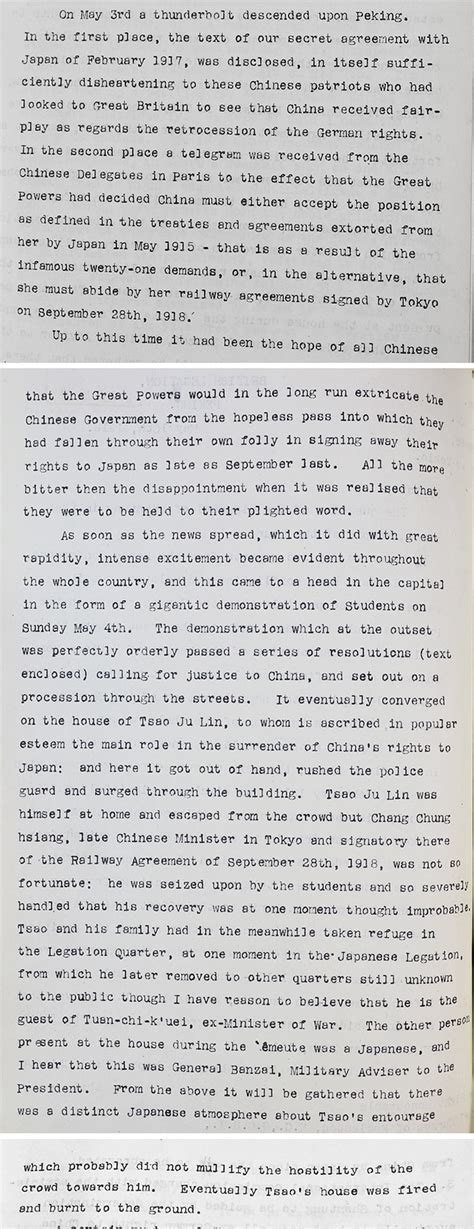 May Fourth Movement 1919 – Source 3 - The National Archives