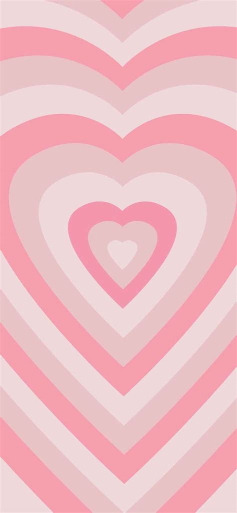 35 Pink Aesthetic Pictures : Layered Heart Shapes Wallpaper for Phone ...