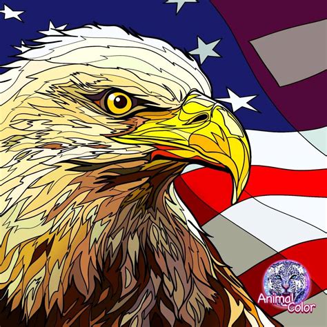 Eagle and American Flag by drawingliker100 on DeviantArt